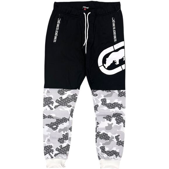 Ecko Unltd Men's Sweatpants Camo Puff Print Colorblock Fleece Jogger - Picture 1 of 4